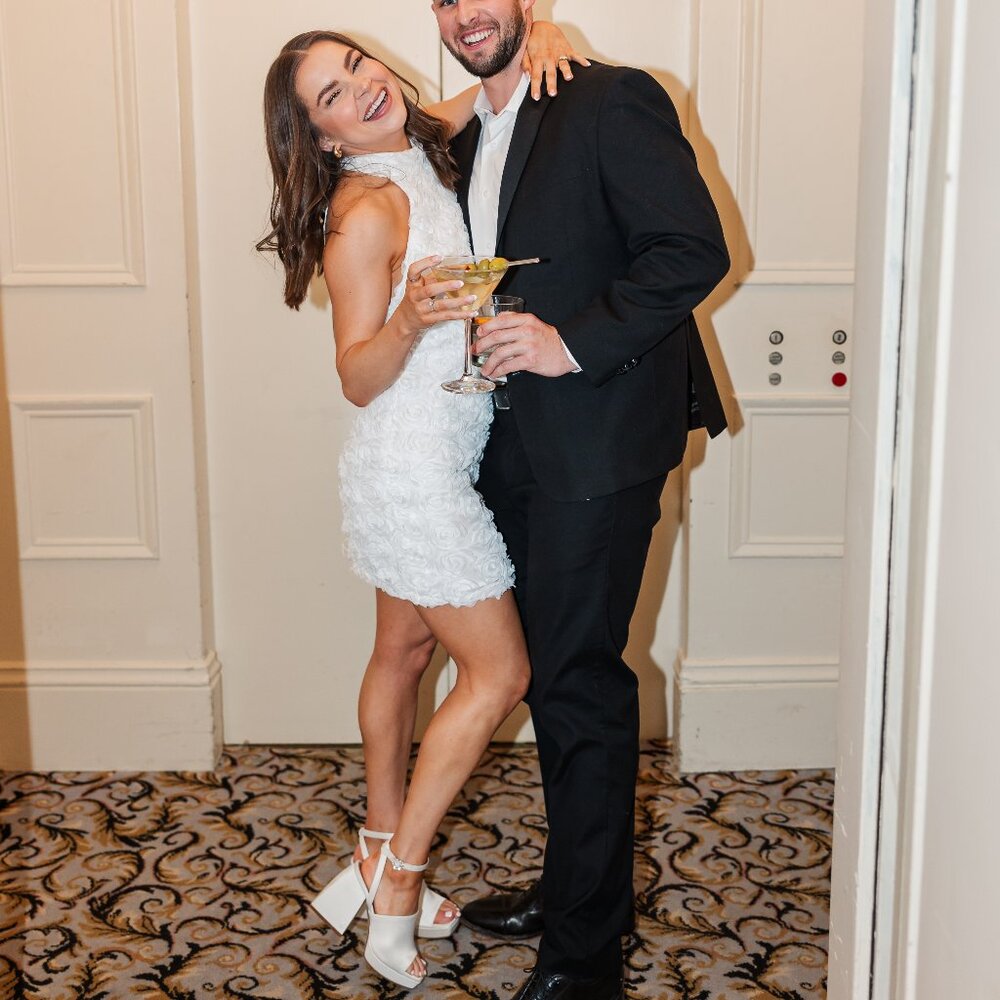 12th Tribe Maya White Floral Applique Halter Mini Dress